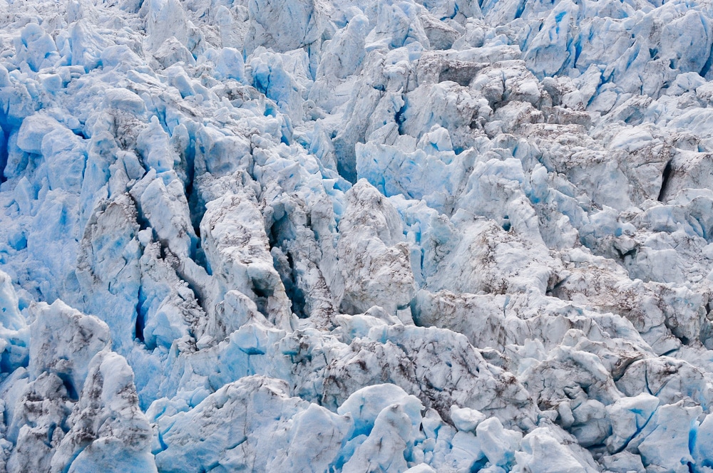 Eis am Fox Gletscher, Neuseeland