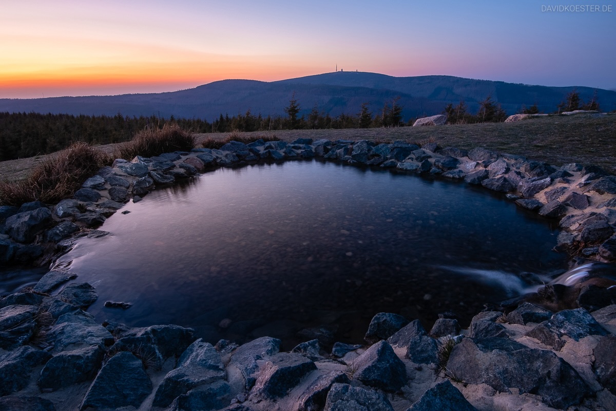 Wurmberg mit Blick auf den Brocken, Harz